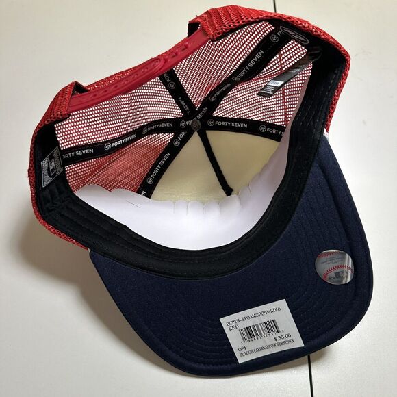 '47 Brand ST. LOUIS CARDINALS Script Trucker Mesh MLB Snapback Baseball Cap Hat - Picture 6 of 8